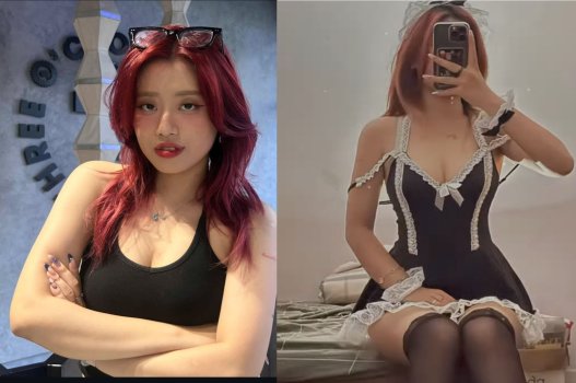 Giáo viên mỹ thuật quyến rũ thích mặc trang phục hầu bàn