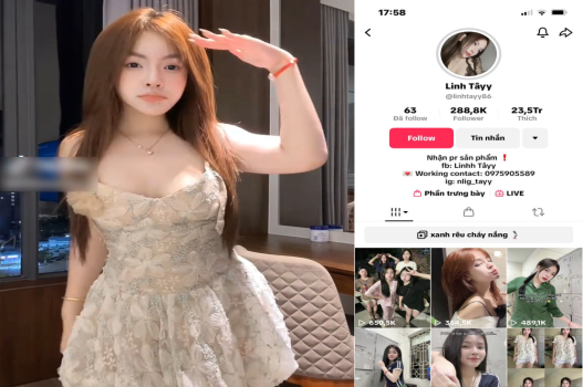 Phim nóng TikToker Linh Tây bị lộ clip nhạy cảm